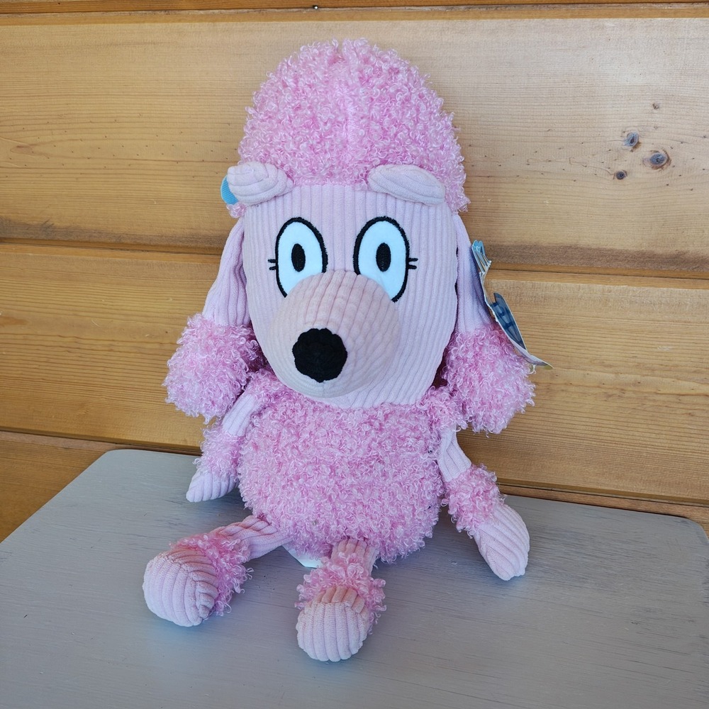 Coco‎ Corduroy Pillow Buddy 2018 Pink Poodle Plush Bluey 16" Jay Franco E52